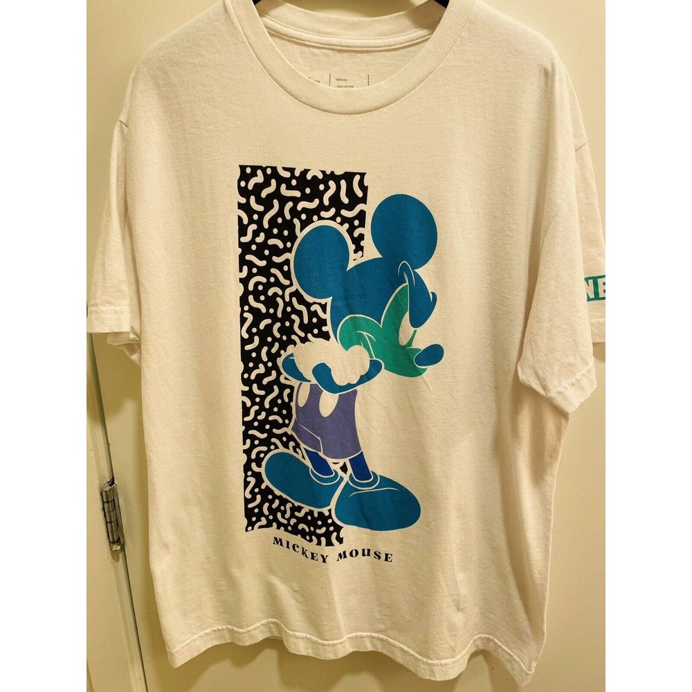 Neff Disney Collection Mickey Mouse Logo T-Shirt White RARE Mens L New